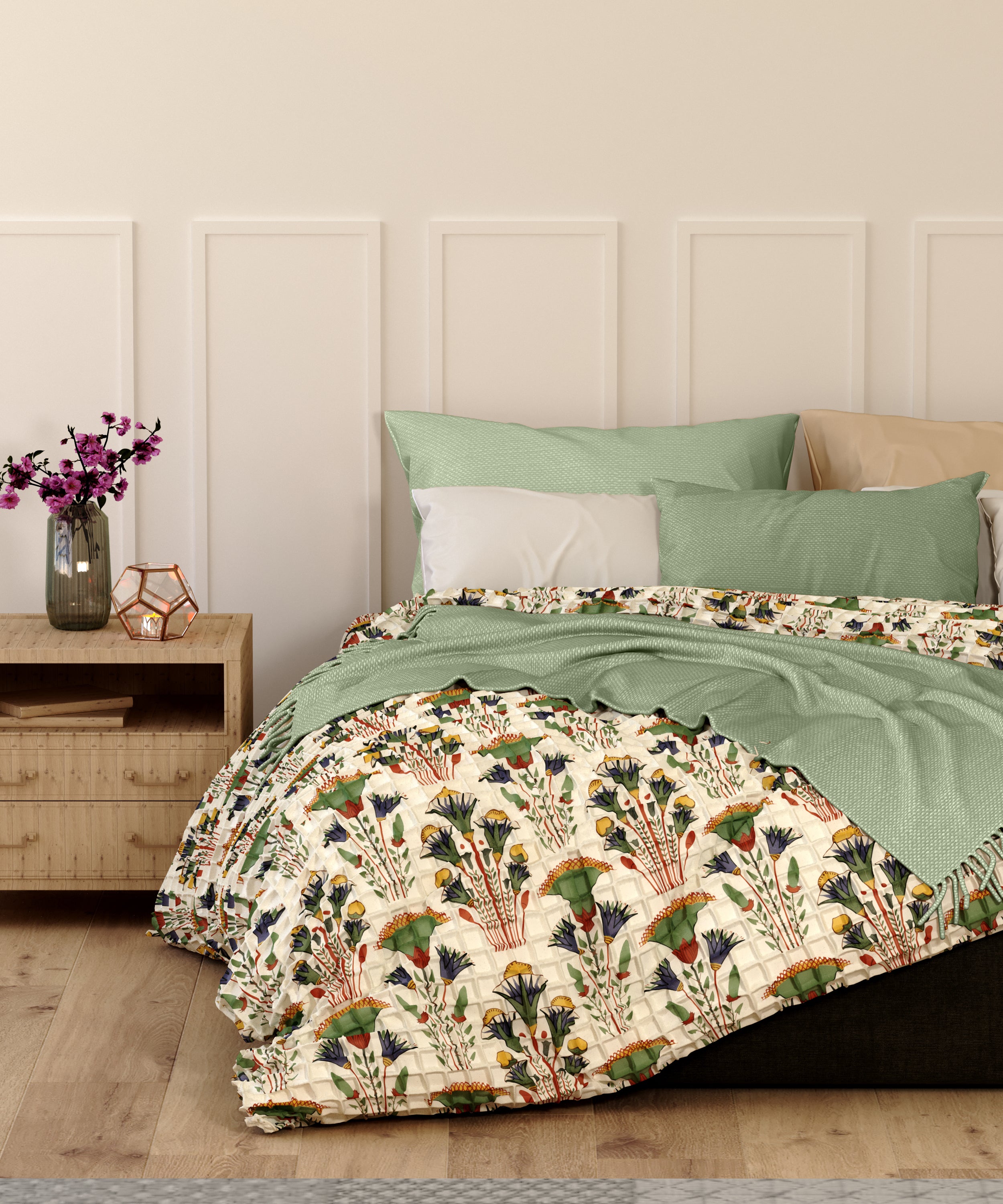 Waffle 300GSM King Size Pure Cotton Hand Made AC Comforter