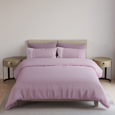 Eternia - 350 GSM Knitted Cotton Double Bed Bedcover (Lilac)