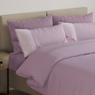 Eternia - 350 GSM Knitted Cotton Double Bed Bedcover (Lilac)