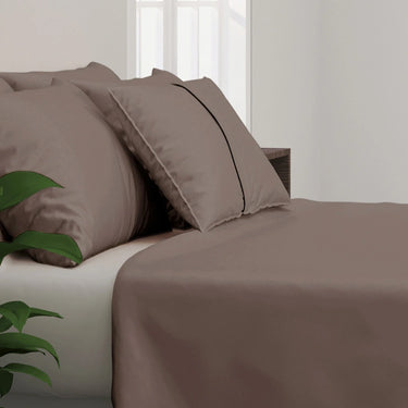 300TC - King size Solid Bedsheet Set (Coffee)