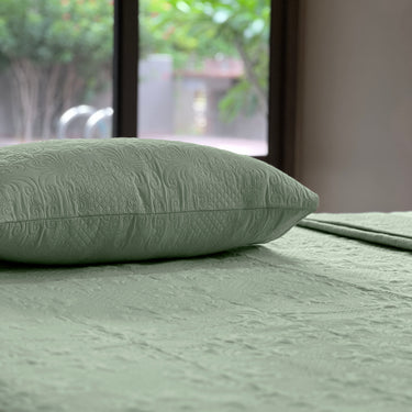 Sensation Ultrasonic Quilted  Bed Cover set(Pistachio)