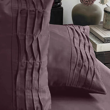 300TC - King size Solid Bedsheet Set (Wine Berry)