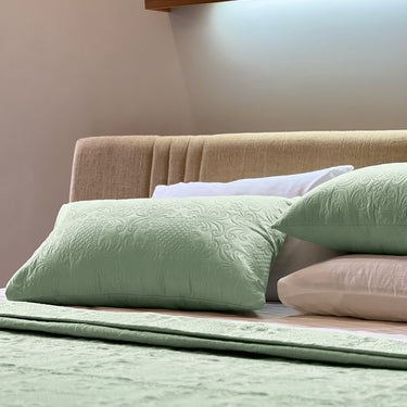 Sensation Ultrasonic Quilted  Bed Cover set(Pistachio)