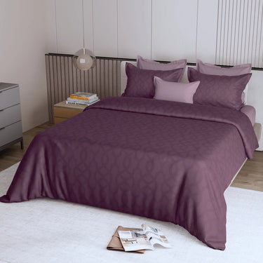 Italian Jacquard-King Size BedSheet Set (Maroon)