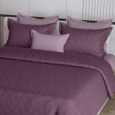 Italian Jacquard-King Size BedSheet Set (Maroon)