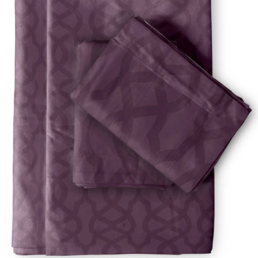 Italian Jacquard-King Size BedSheet Set (Maroon)