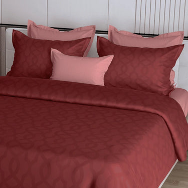 Italian Jacquard-King Size BedSheet Set (Cherry)