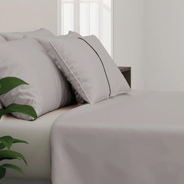 300TC - King size Solid Bedsheet Set (Ash Light)