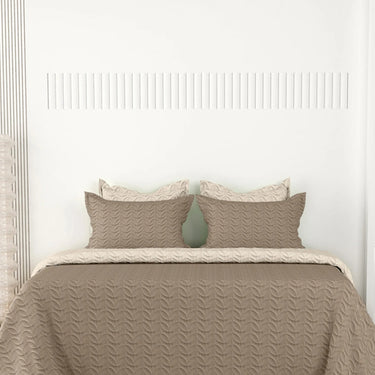 Everyday Ultrasonic Quilted Reversible Bedcover (Mocha - Beige)