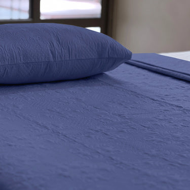 Sensation Ultrasonic Quilted  Bed Cover set (BlueBerry)