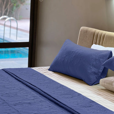 Sensation Ultrasonic Quilted  Bed Cover set (BlueBerry)