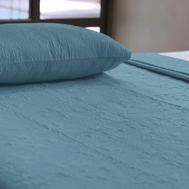 Sensation Ultrasonic Quilted  Bed Cover set (Denim)