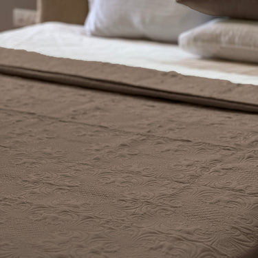 Sensation Ultrasonic Quilted  Bed Cover set(Mocha)