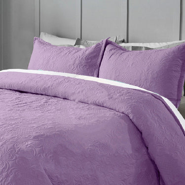 Sensation Ultrasonic Quilted  Bed Cover set (Plum)