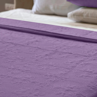 Sensation Ultrasonic Quilted  Bed Cover set (Plum)