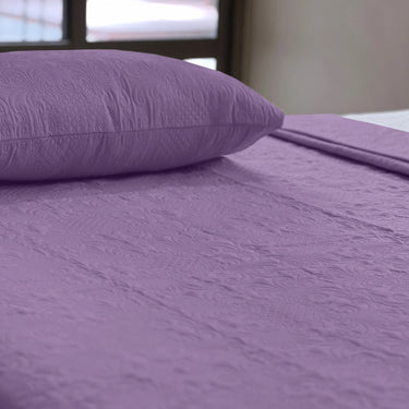 Sensation Ultrasonic Quilted  Bed Cover set (Plum)