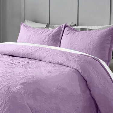 Sensation Ultrasonic Quilted  Bed Cover set (Lilac)