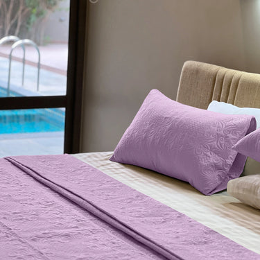 Sensation Ultrasonic Quilted  Bed Cover set (Lilac)