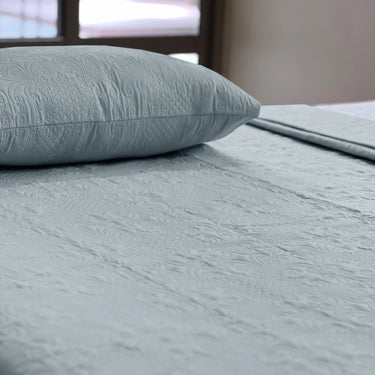 Sensation Ultrasonic Quilted  Bed Cover set (Pearl Grey)