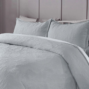 Sensation Ultrasonic Quilted  Bed Cover set (Pearl Grey)