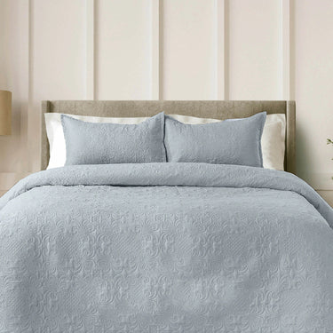 Sensation Ultrasonic Quilted  Bed Cover set (Pearl Grey)