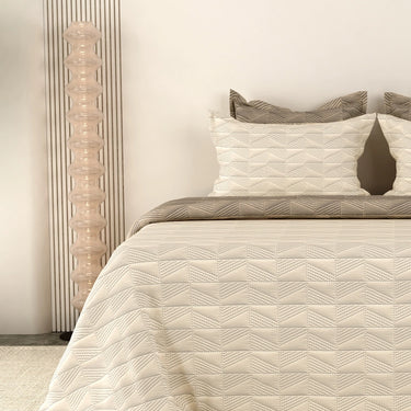 Everyday Ultrasonic Quilted Reversible Bedcover (Beige - Mocha)