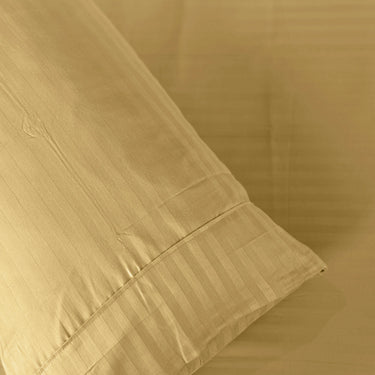 Simple Living - 210TC Satin Stripe Bedsheet Set(Golden)