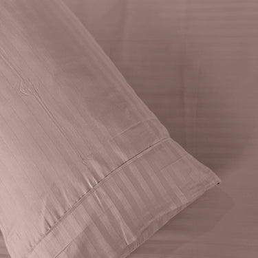 Simple Living - 210TC Satin Stripe Bedsheet Set(Copper)