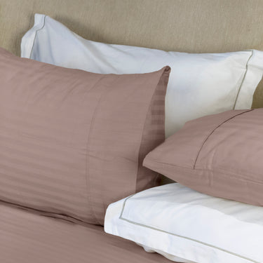 Simple Living - 210TC Satin Stripe Bedsheet Set(Copper)