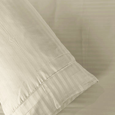 Simple Living - 210TC Satin Stripe Bedsheet Set(Cream)