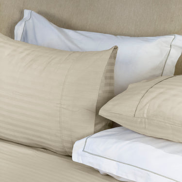 Simple Living - 210TC Satin Stripe Bedsheet Set(Cream)