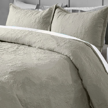 Sensation Ultrasonic Quilted  Bed Cover set (Cream)