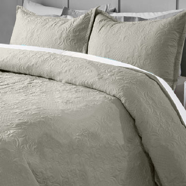 Sensation Ultrasonic Quilted  Bed Cover set(Beige)