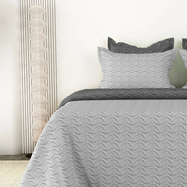 Everyday Ultrasonic Quilted Reversible Bedcover (Silver - Grey)