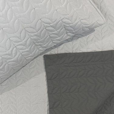 Everyday Ultrasonic Quilted Reversible Bedcover (Silver - Grey)