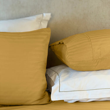Simple Living - 210TC Satin Stripe Bedsheet Set(Mustard)