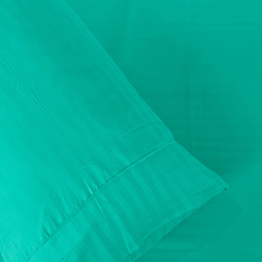 Simple Living - 210TC Satin Stripe Bedsheet Set(Sea green)