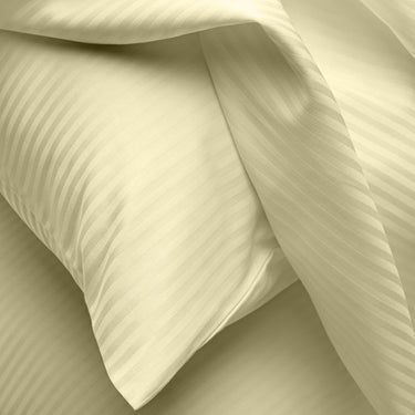 Simple Living - 210TC Satin Stripe Bedsheet Set(Lemon Light)