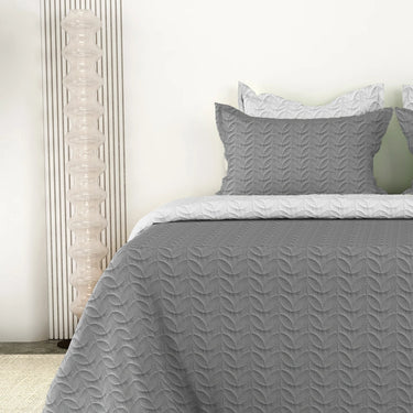 Everyday Ultrasonic Quilted Reversible Bedcover (Grey - Silver)