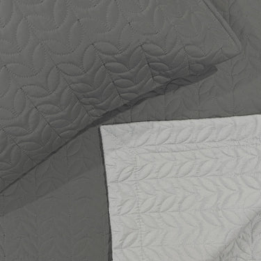 Everyday Ultrasonic Quilted Reversible Bedcover (Grey - Silver)