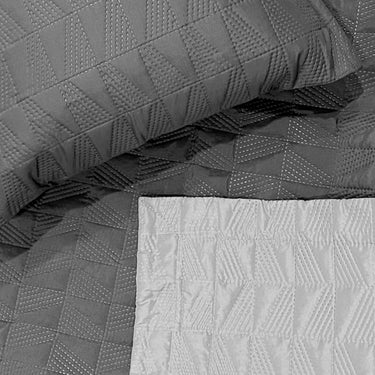 Everyday Ultrasonic Quilted Reversible Bedcover (Grey - Silver)