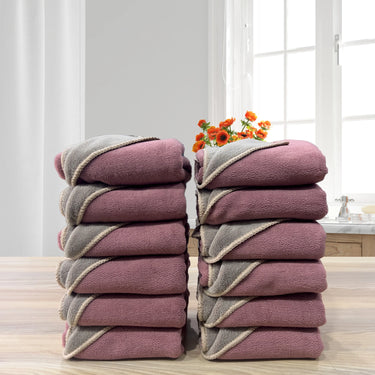 Euphoria 450GSM Reversible, Super Soft, Anti Microbial, Hand Towel (40cm x 60cm ), Mauve