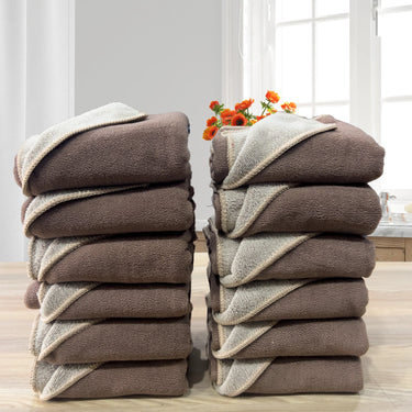 Euphoria 450GSM Reversible, Super Soft, Anti Microbial, Hand Towel (40cm x 60cm ), Brown