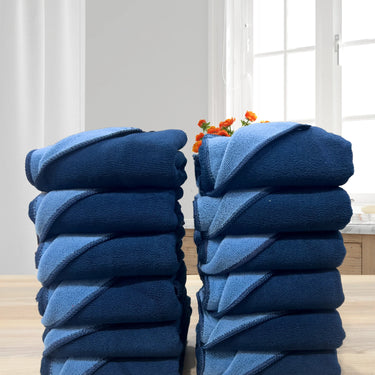 Euphoria 450GSM Reversible, Super Soft, Anti Microbial, Hand Towel (40cm x 60cm ), Navy Blue