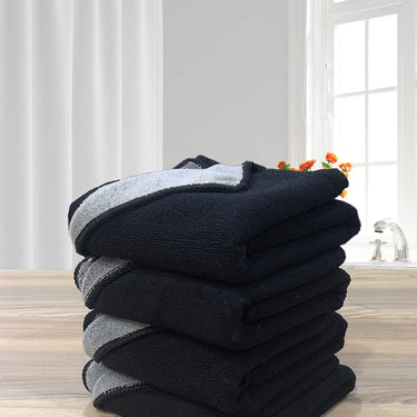 Euphoria 450GSM Reversible, Super Soft, Anti Microbial, Hand Towel (40cm x 60cm ), Black