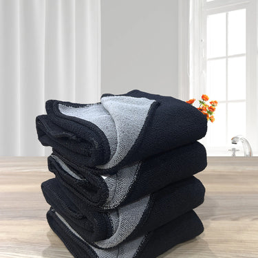 Euphoria 450GSM Reversible, Super Soft, Anti Microbial, Hand Towel (40cm x 60cm ), Black