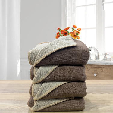 Euphoria 450GSM Reversible, Super Soft, Anti Microbial, Hand Towel (40cm x 60cm ), Brown