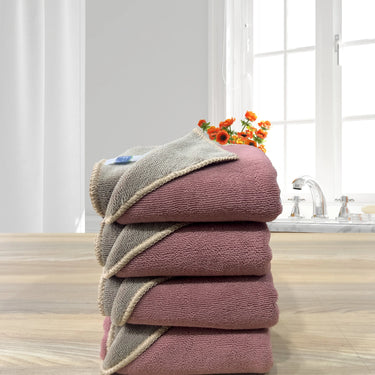 Euphoria 450GSM Reversible, Super Soft, Anti Microbial, Hand Towel (40cm x 60cm ), Mauve