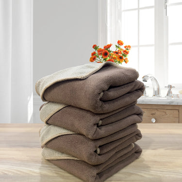 Euphoria 450GSM Reversible, Super Soft, Anti Microbial, Hand Towel (40cm x 60cm ), Brown