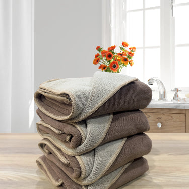 Euphoria 450GSM Reversible, Super Soft, Anti Microbial, Hand Towel (40cm x 60cm ), Brown